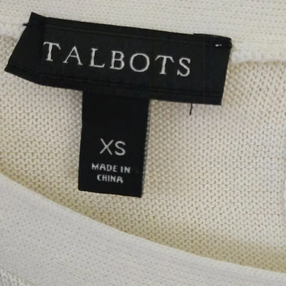 Talbots NWOT Red White Blue Striped Lightweight Tunic Top Size XS